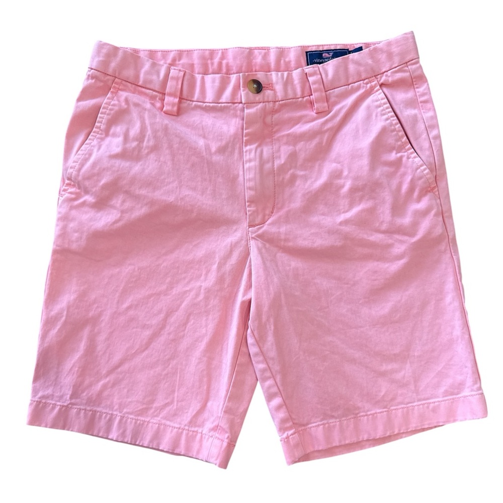 Vineyard Vines Pink Chino 7” Shorts Boys’ Size 10 Stretch Pockets Preppy Golf